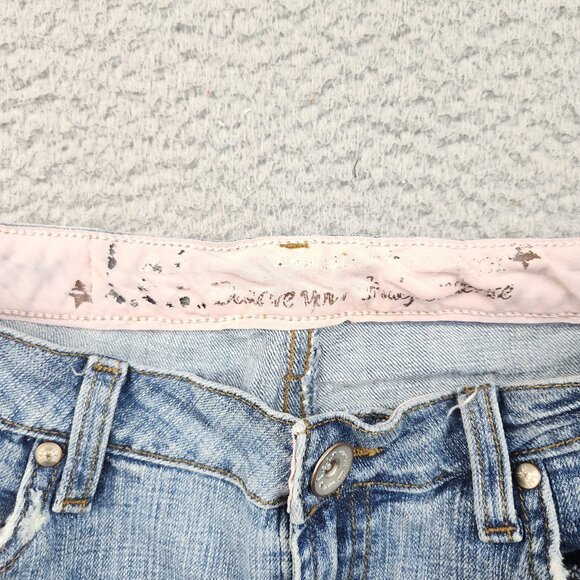 LEI Jeans Juniors 11 Women's 30x31 Y2K Flare Mid Rise Faded Cotton Blend Pants - Picture 8 of 11